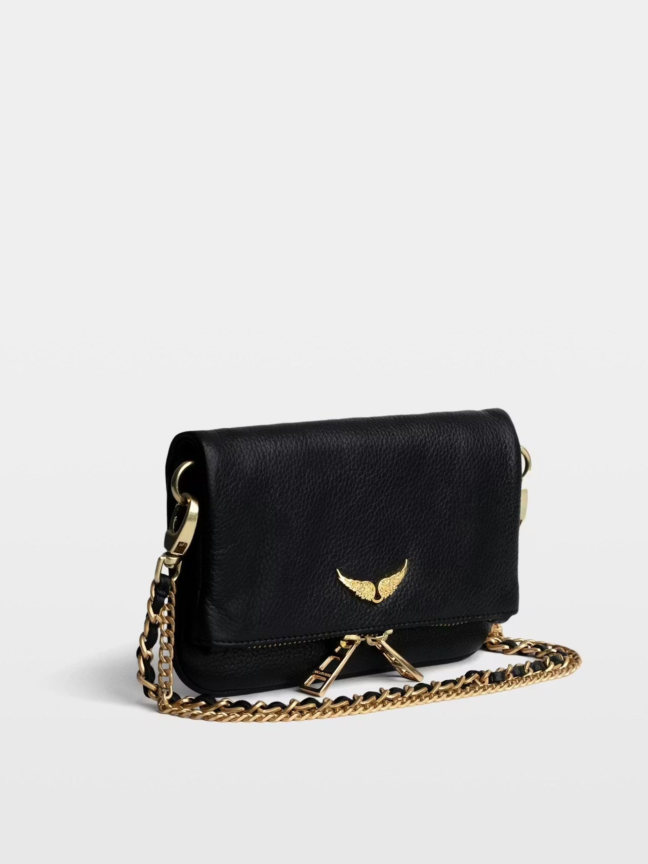 POCHETTE VOLTAIRE NOIR/OR