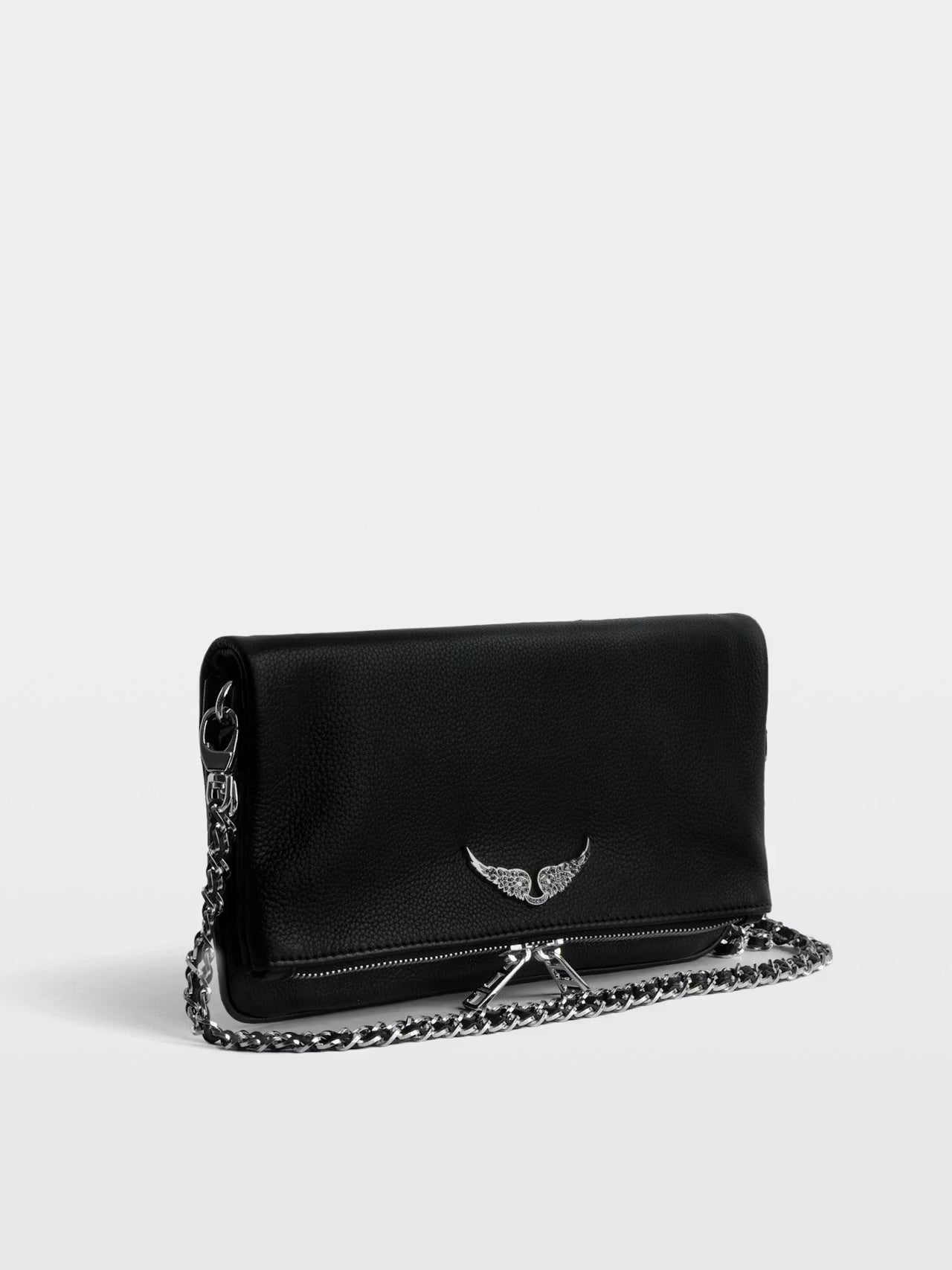 POCHETTE VOLTAIRE NOIR/ARGENT