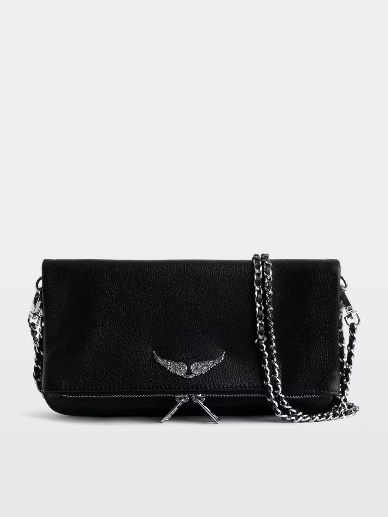 POCHETTE VOLTAIRE NOIR/ARGENT