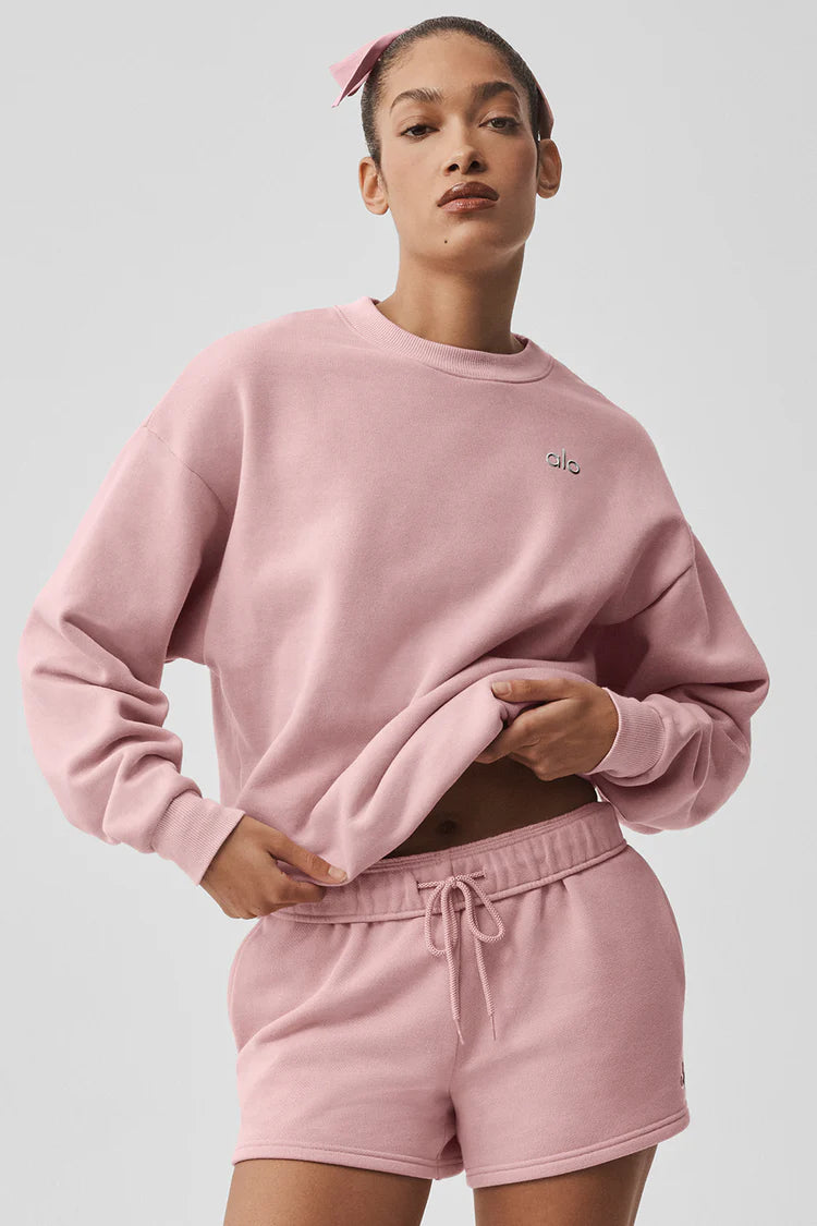 PULL COL RAS-DU-COU ROSE